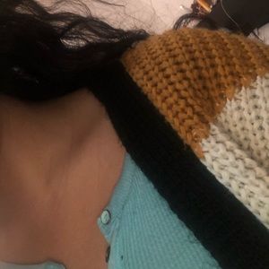 charlotte russe color block knit cardigan/sweater